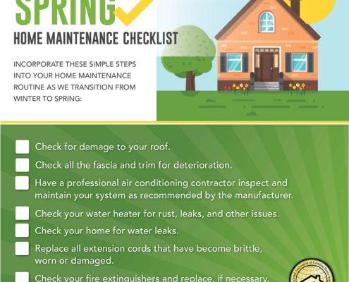 Spring home maintenance checklist.