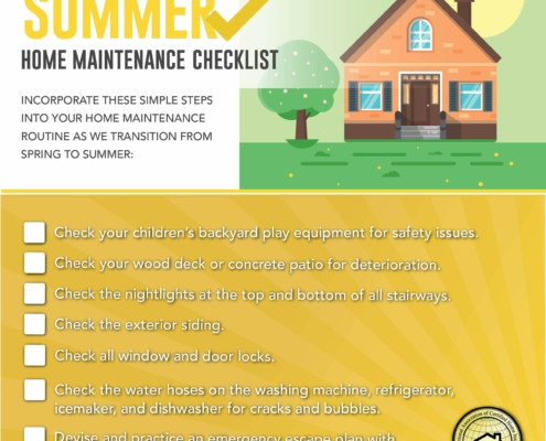 Summer home maintenance checklist.