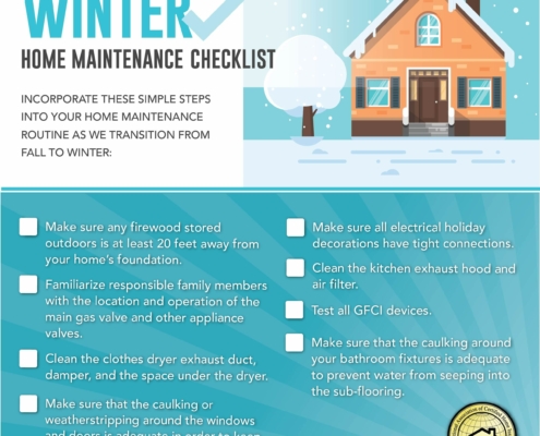 Winter home maintenance checklist.